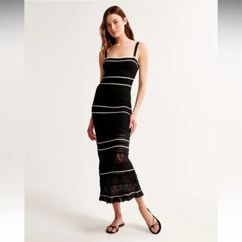 Abercrombie & Fitch Crochet-Style Maxi Dress